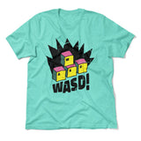 WASD Keyboard For Gamers Men/Unisex T-Shirt in Heather Sea Green color