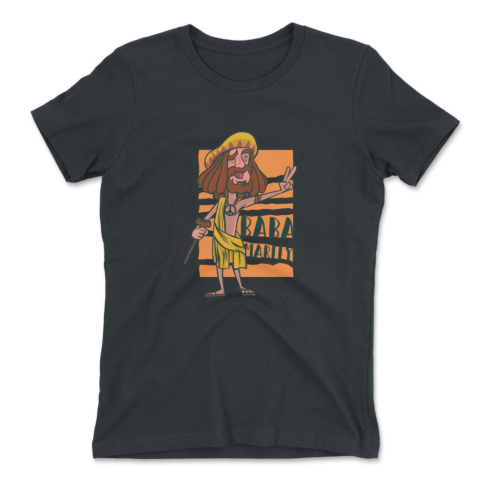 Indian Guru - Baba Marley Womens T-Shirt in Heavy Metal color