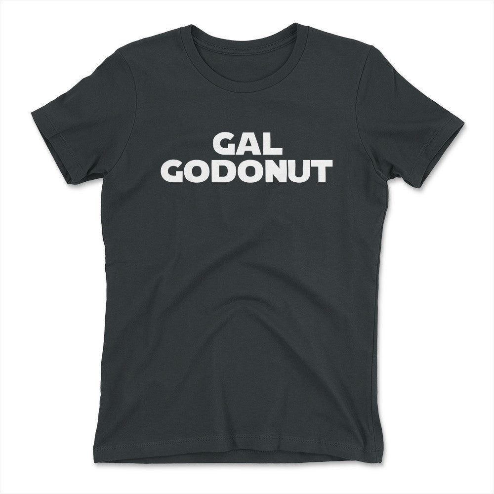 Gal Godonut Womens T-Shirt in Heavy Metal color