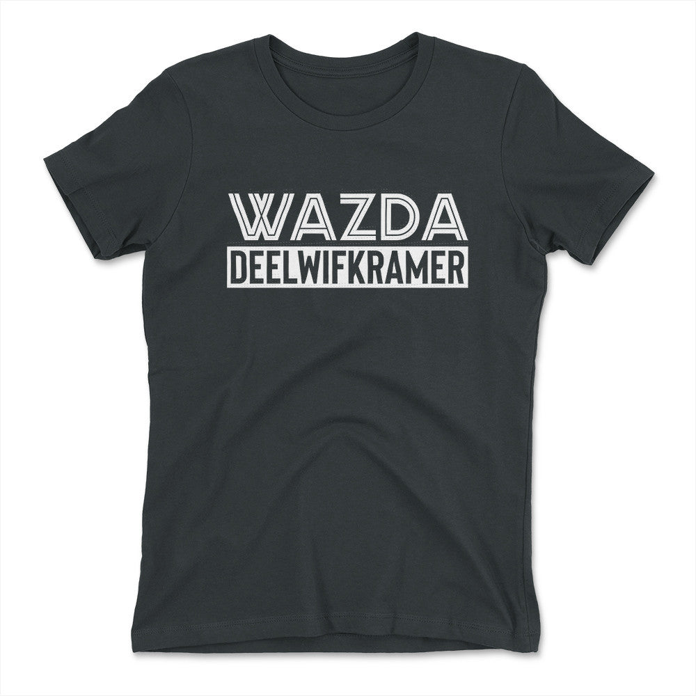 Wazda Deelwifkramer Womens T-Shirt in Heavy Metal color