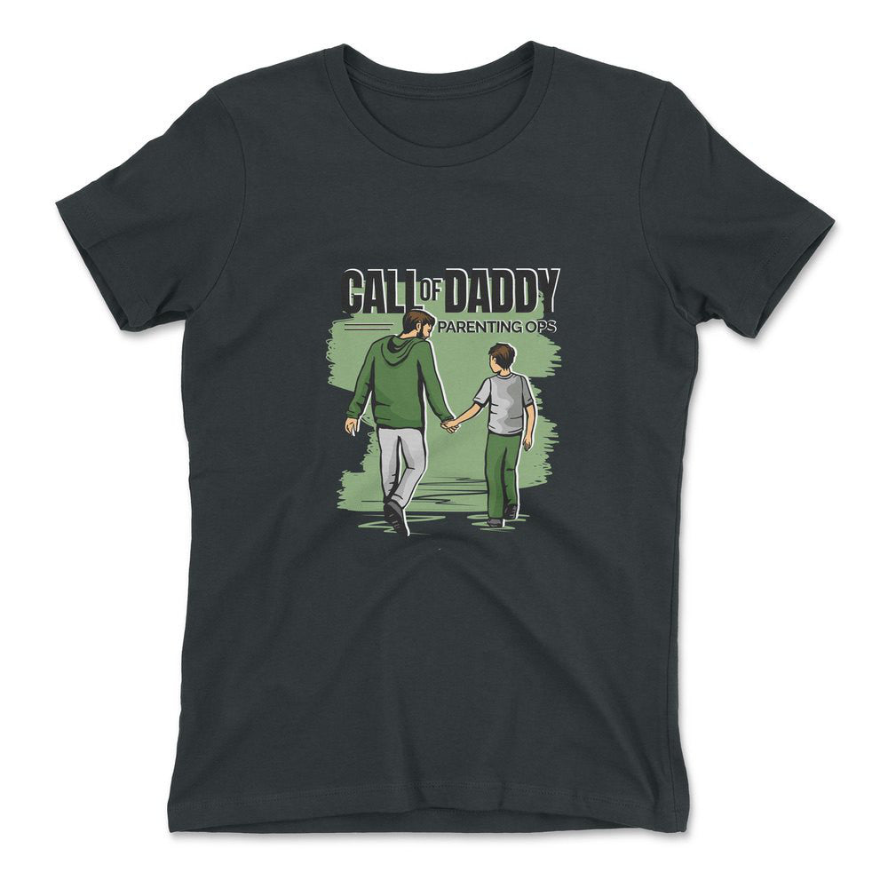 Call Of Daddy Womens T-Shirt in Heavy Metal color