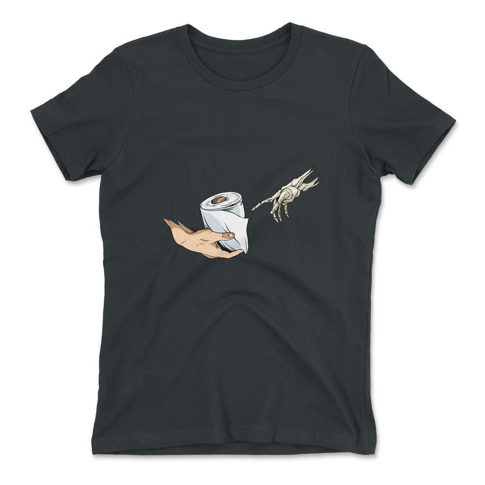 Creation Of Adam - Toilet Paper Womens T-Shirt in Heavy Metal color