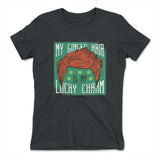 My Ginger Hair Is My Lucky Charm Womens T-Shirt in Heavy Metal color