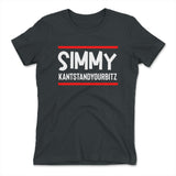 Simmy Kantstandyourbitz Womens T-Shirt in Heavy Metal color