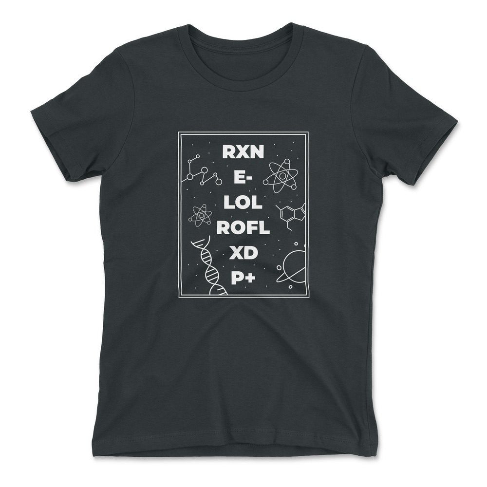 Scientific Verbal Expression Womens T-Shirt in Heavy Metal color
