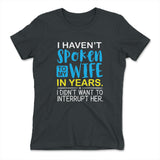 My Wife Knows Everything Womens T-Shirt in Heavy Metal color