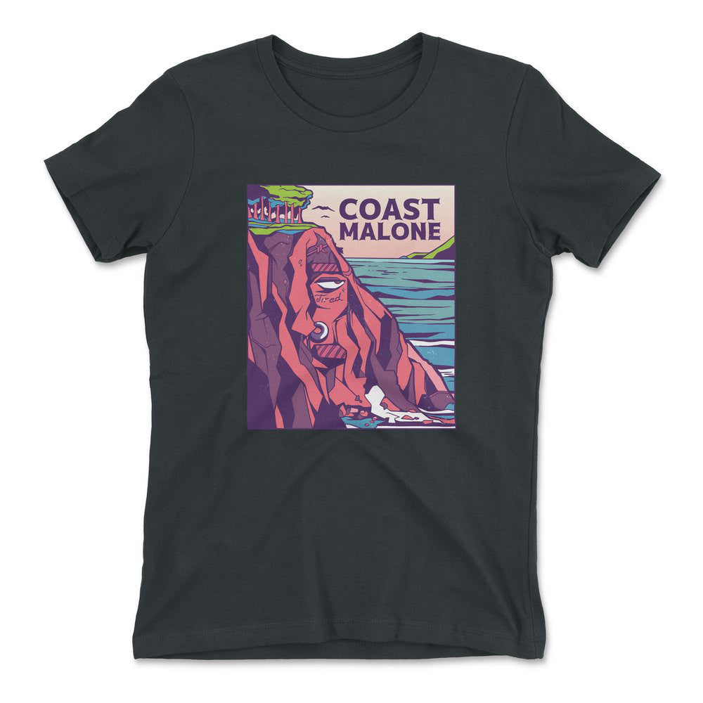 Coast Malone Womens T-Shirt in Heavy Metal color