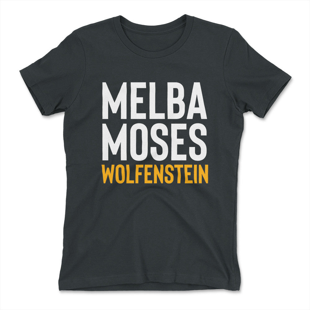 Melba Moses Wolfenstein Womens T-Shirt in Heavy Metal color