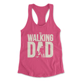 The Walking Dad Womens Racerback Tank in Hot Pink color