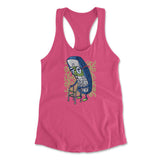 Old Nokia Cellphone Womens Racerback Tank in Hot Pink color