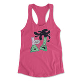I Think You're Overreacting Womens Racerback Tank in Hot Pink color