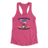 Molecules Rock Womens Racerback Tank in Hot Pink color