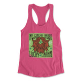 My Ginger Beard Is My Lucky Charm Womens Racerback Tank in Hot Pink color