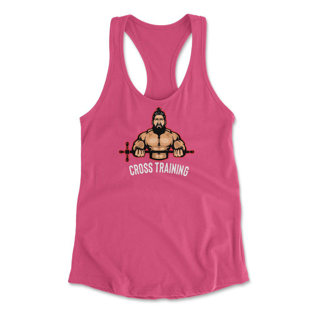 Cross Training Womens Racerback Tank in Hot Pink color