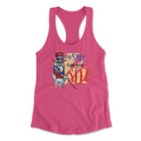 Oh Sam Can You See Womens Racerback Tank in Hot Pink color