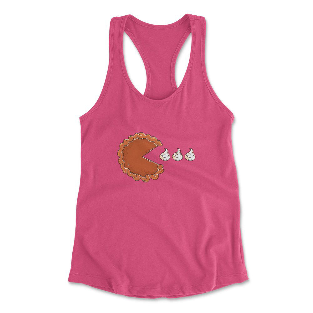 Pie Eating Cream Womens Racerback Tank in Hot Pink color