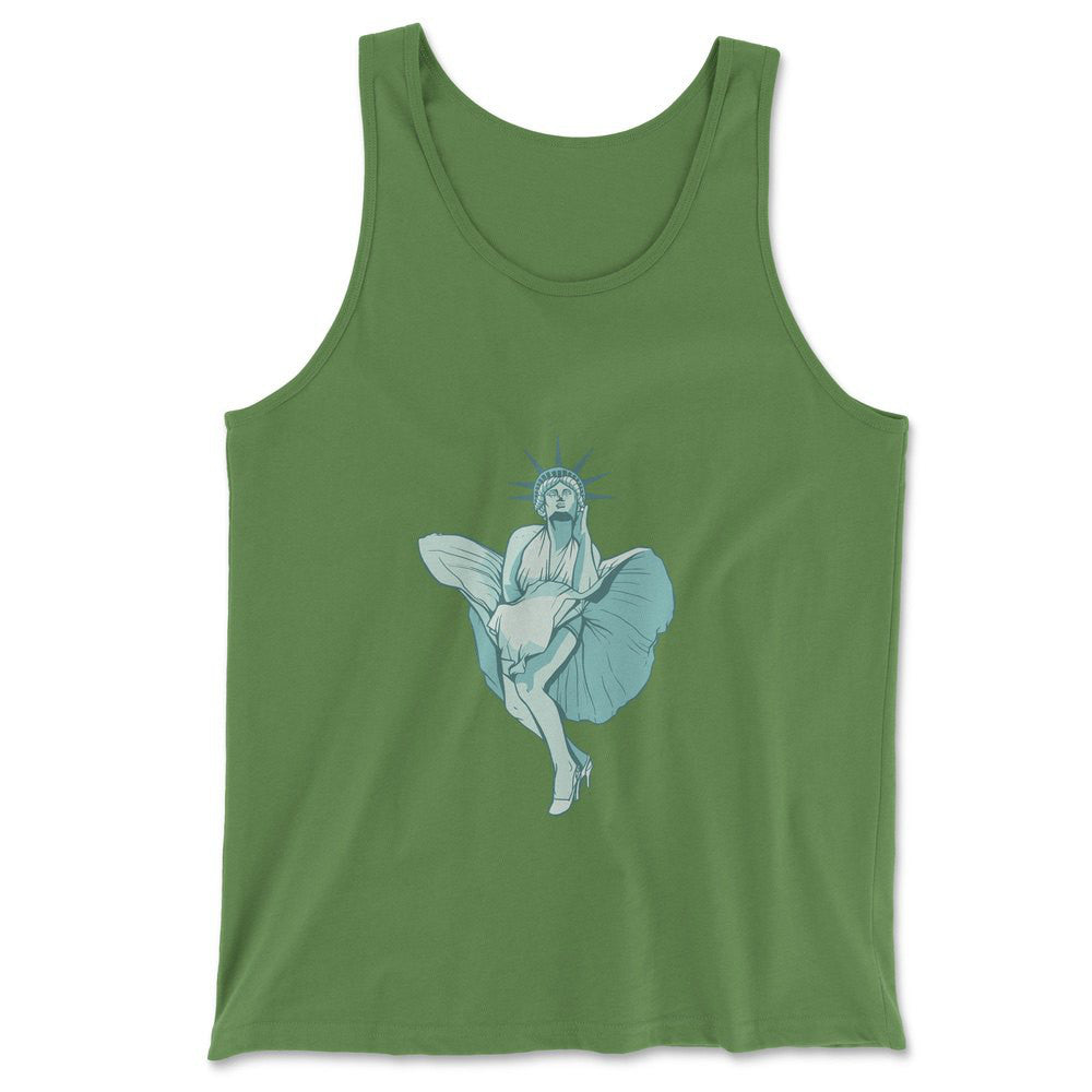 Statue Of Liberty Marilyn Monroe Men/Unisex Tank in Leaf color