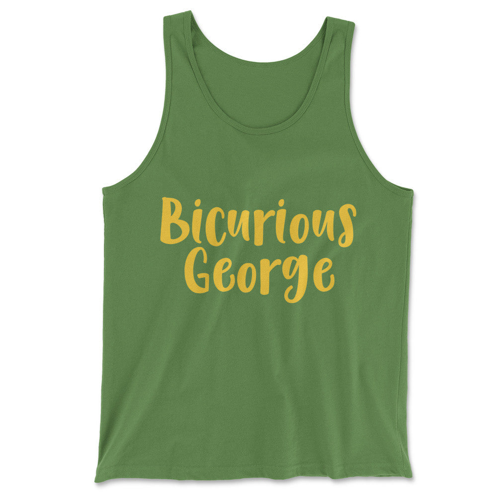 Bicurious George Men/Unisex Tank in Leaf color