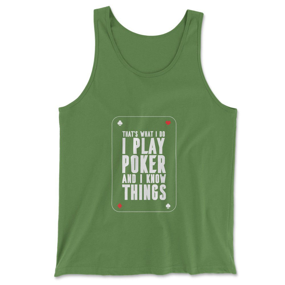 Play Poker Men/Unisex Tank in Leaf color