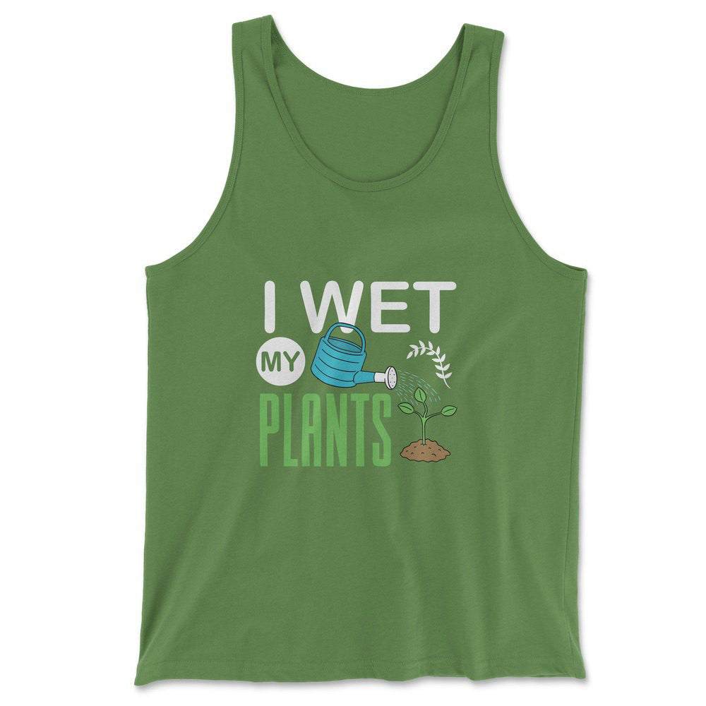 I Wet My Plants Men/Unisex Tank in Leaf color