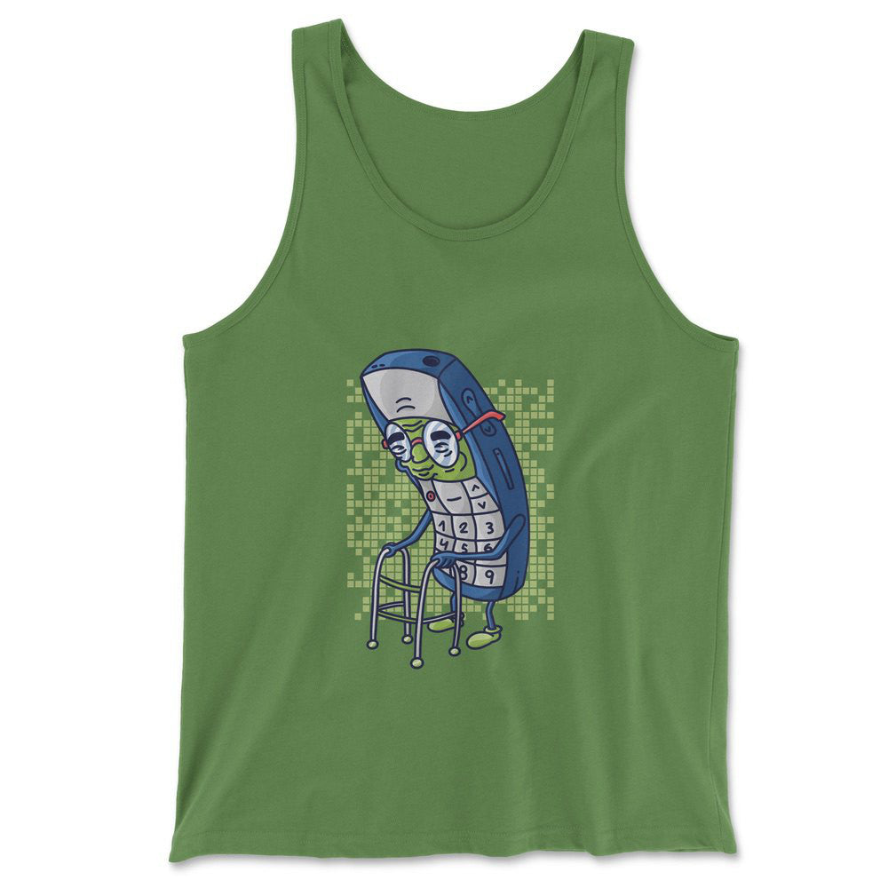 Old Nokia Cellphone Men/Unisex Tank in Leaf color