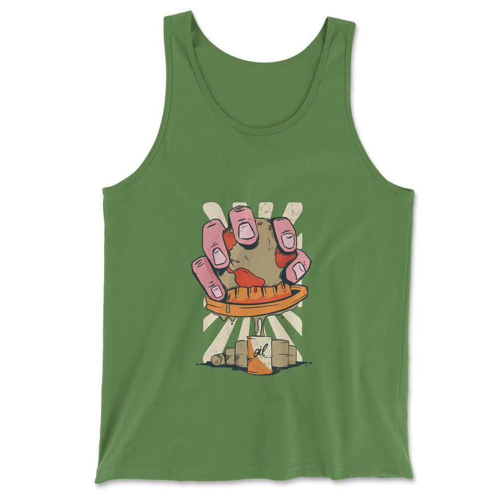 Planet Oil Squeezer Men/Unisex Tank in Leaf color