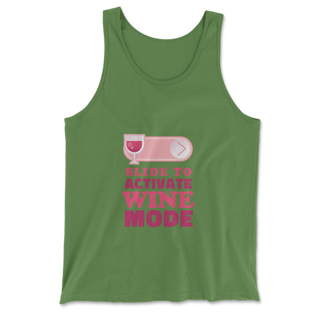 Swipe Right For Wine Mode Men/Unisex Tank in Leaf color