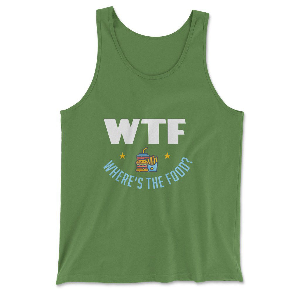 WTF - Where's The Food Men/Unisex Tank in Leaf color