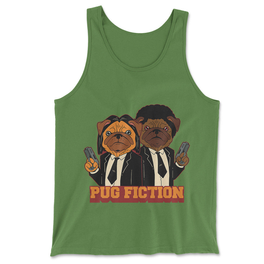 Pug Fiction Men/Unisex Tank in Leaf color