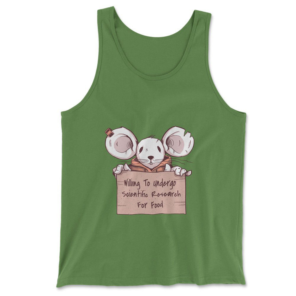 Willing To Undergo Scientific Research For Food Men/Unisex Tank in Leaf color