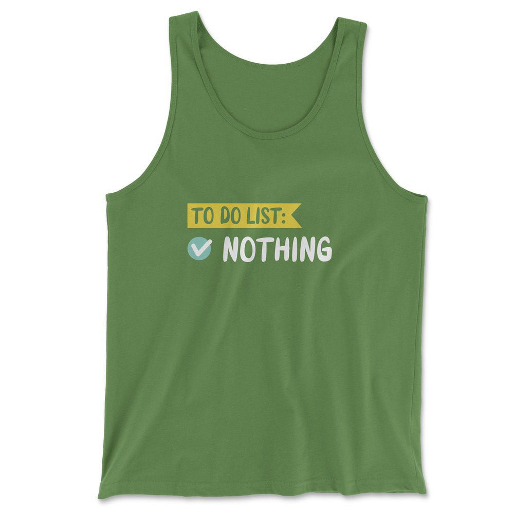 To Do List, Nothing Men/Unisex Tank in Leaf color