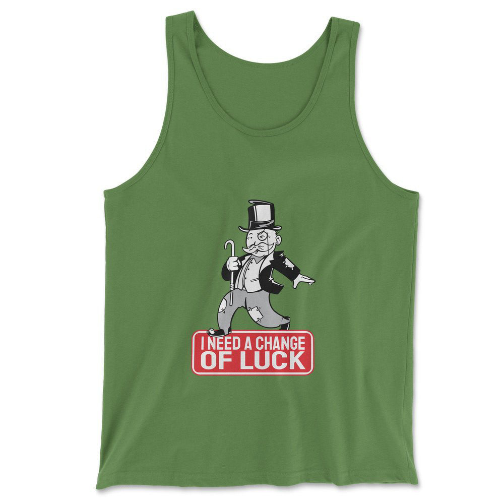 Change Luck Monopoly Parody Men/Unisex Tank in Leaf color