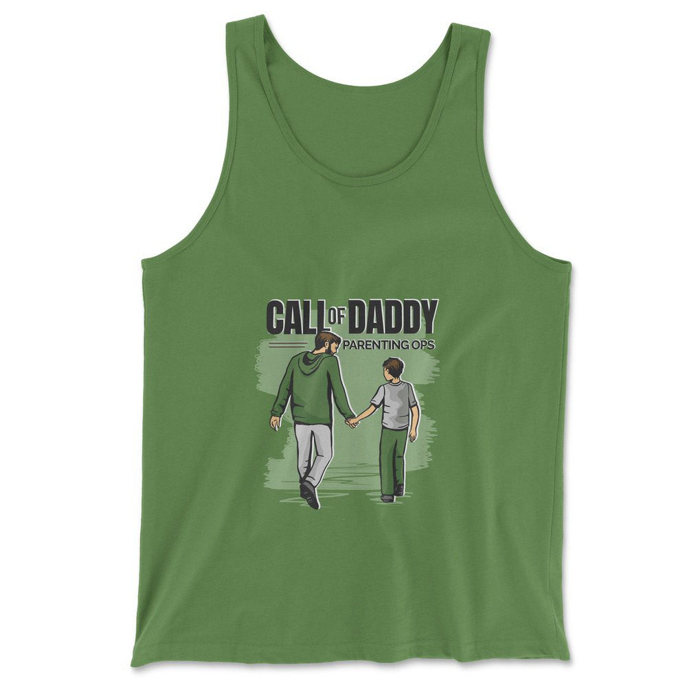 Call Of Daddy Men/Unisex Tank in Leaf color