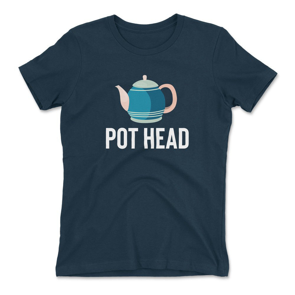 Pot Head Womens T-Shirt in Midnight Navy color