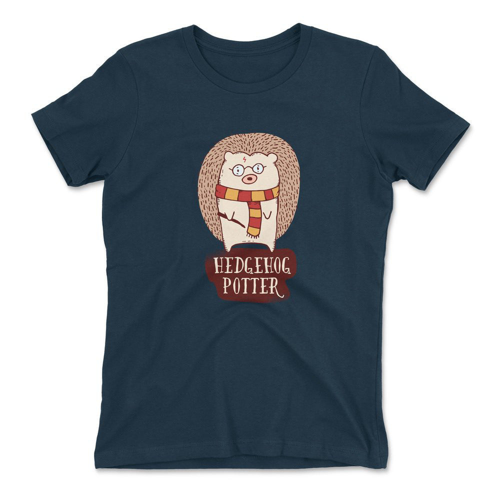 Hedge Hog Potter Womens T-Shirt in Midnight Navy color