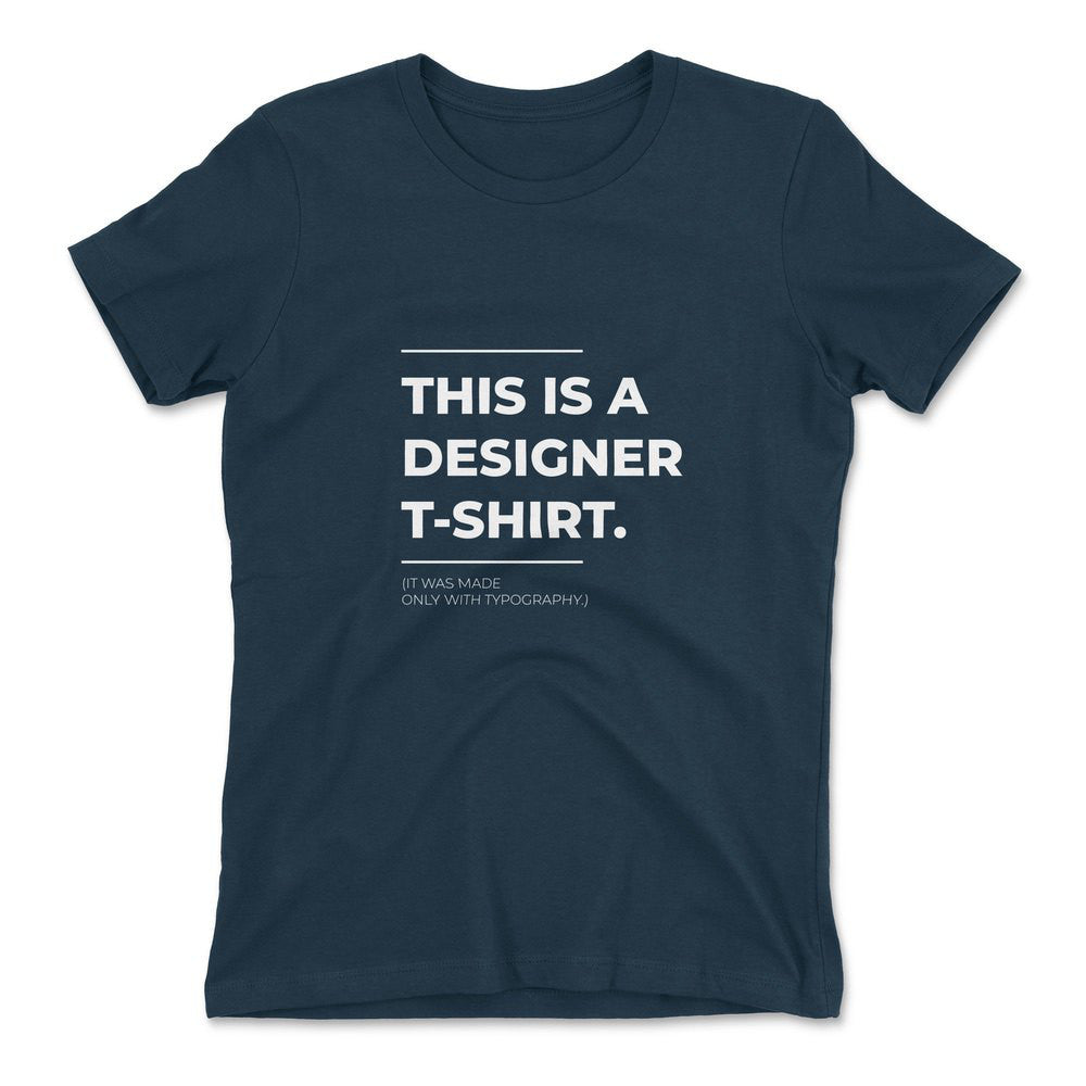 Designer Tshirt Womens T-Shirt in Midnight Navy color