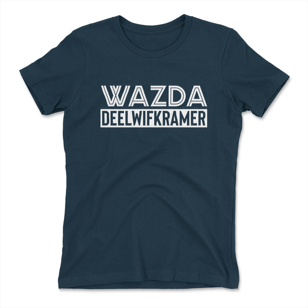Wazda Deelwifkramer Womens T-Shirt in Midnight Navy color