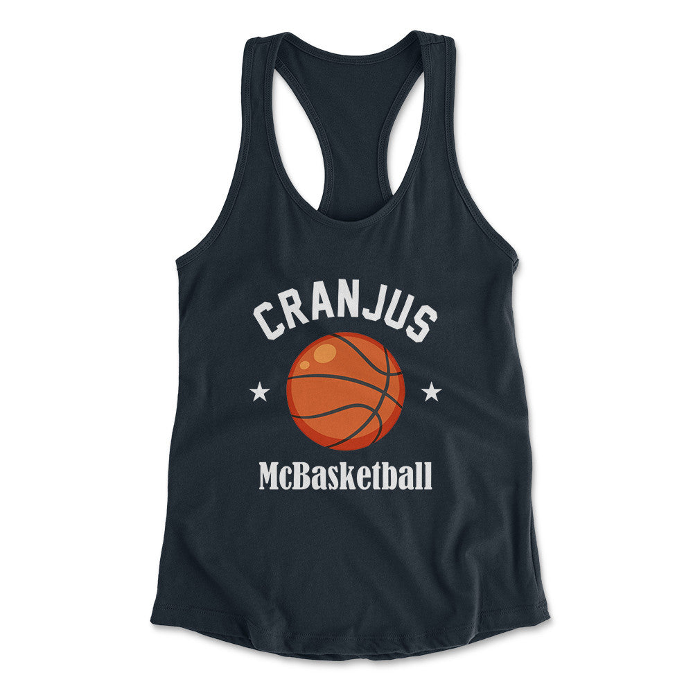 Cranjus Mcbasketball Womens Racerback Tank in Midnight Navy color
