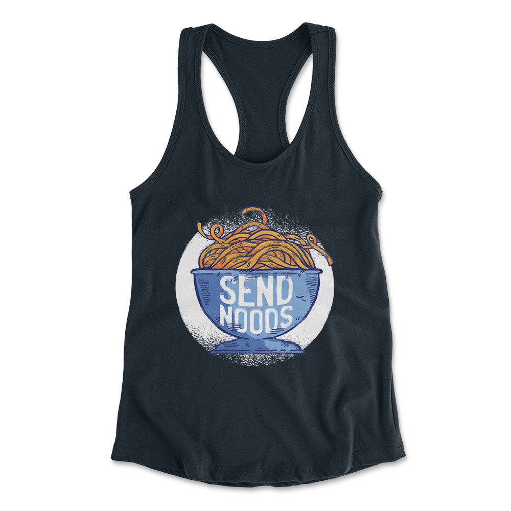 Send Noods Womens Racerback Tank in Midnight Navy color