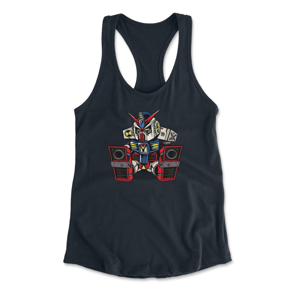 Sleepy Robot Womens Racerback Tank in Midnight Navy color