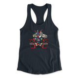 Sleepy Robot Womens Racerback Tank in Midnight Navy color