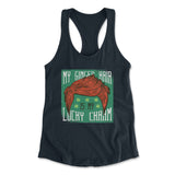 My Ginger Hair Is My Lucky Charm Womens Racerback Tank in Midnight Navy color