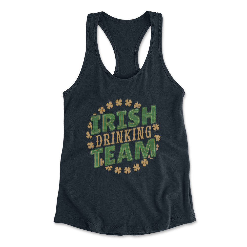Irish Drinking Team Womens Racerback Tank in Midnight Navy color