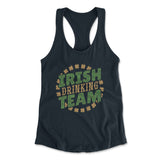 Irish Drinking Team Womens Racerback Tank in Midnight Navy color