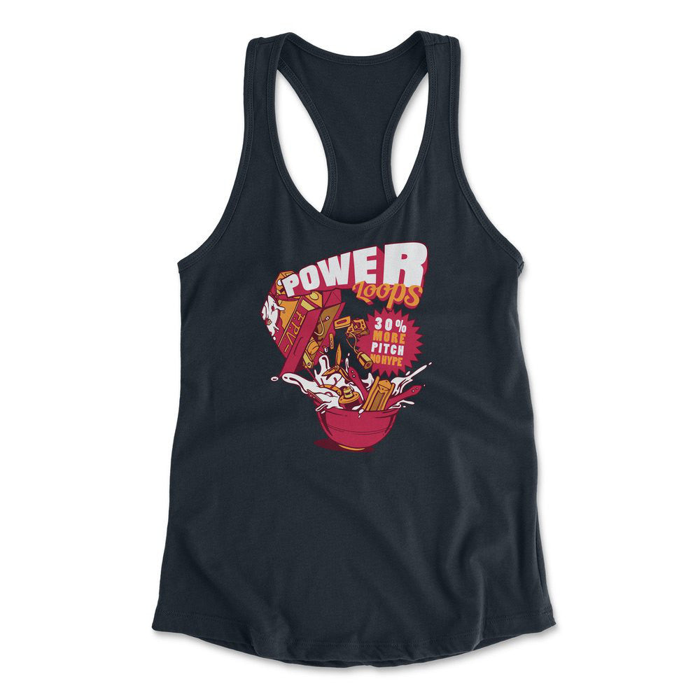Power Loops Womens Racerback Tank in Midnight Navy color