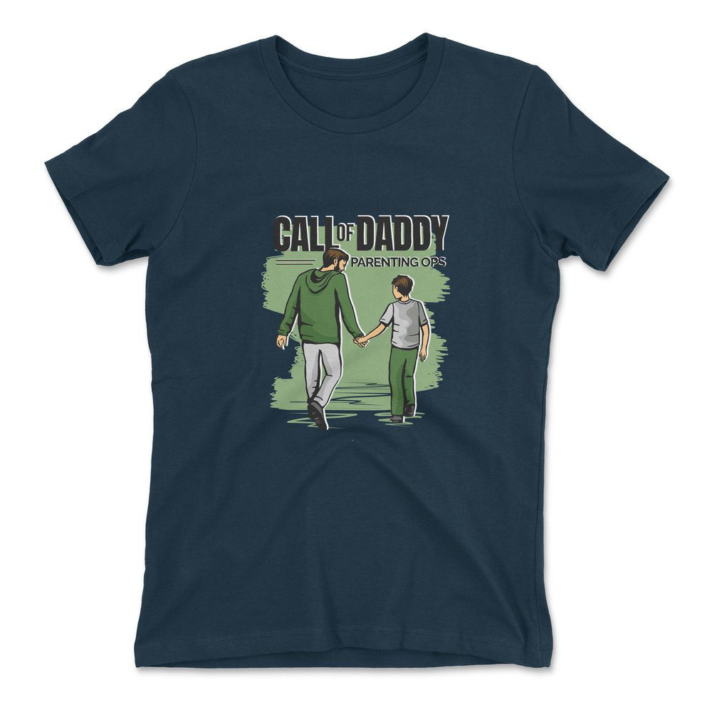 Call Of Daddy Womens T-Shirt in Midnight Navy color