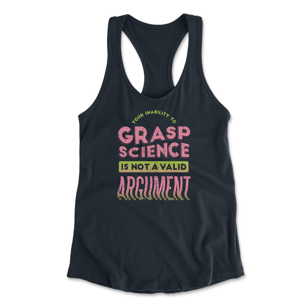 Not A Valid Argument Womens Racerback Tank in Midnight Navy color