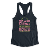 Not A Valid Argument Womens Racerback Tank in Midnight Navy color
