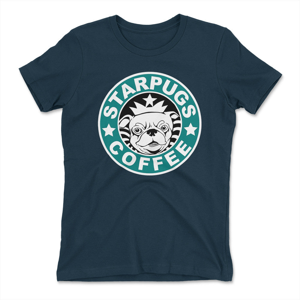Starpugs Coffee Womens T-Shirt in Midnight Navy color