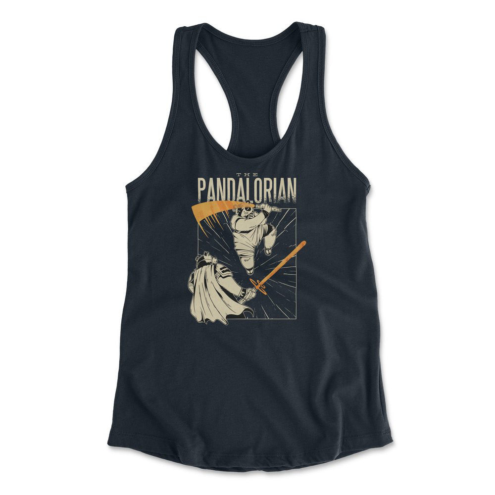 The Pandalorian Womens Racerback Tank in Midnight Navy color